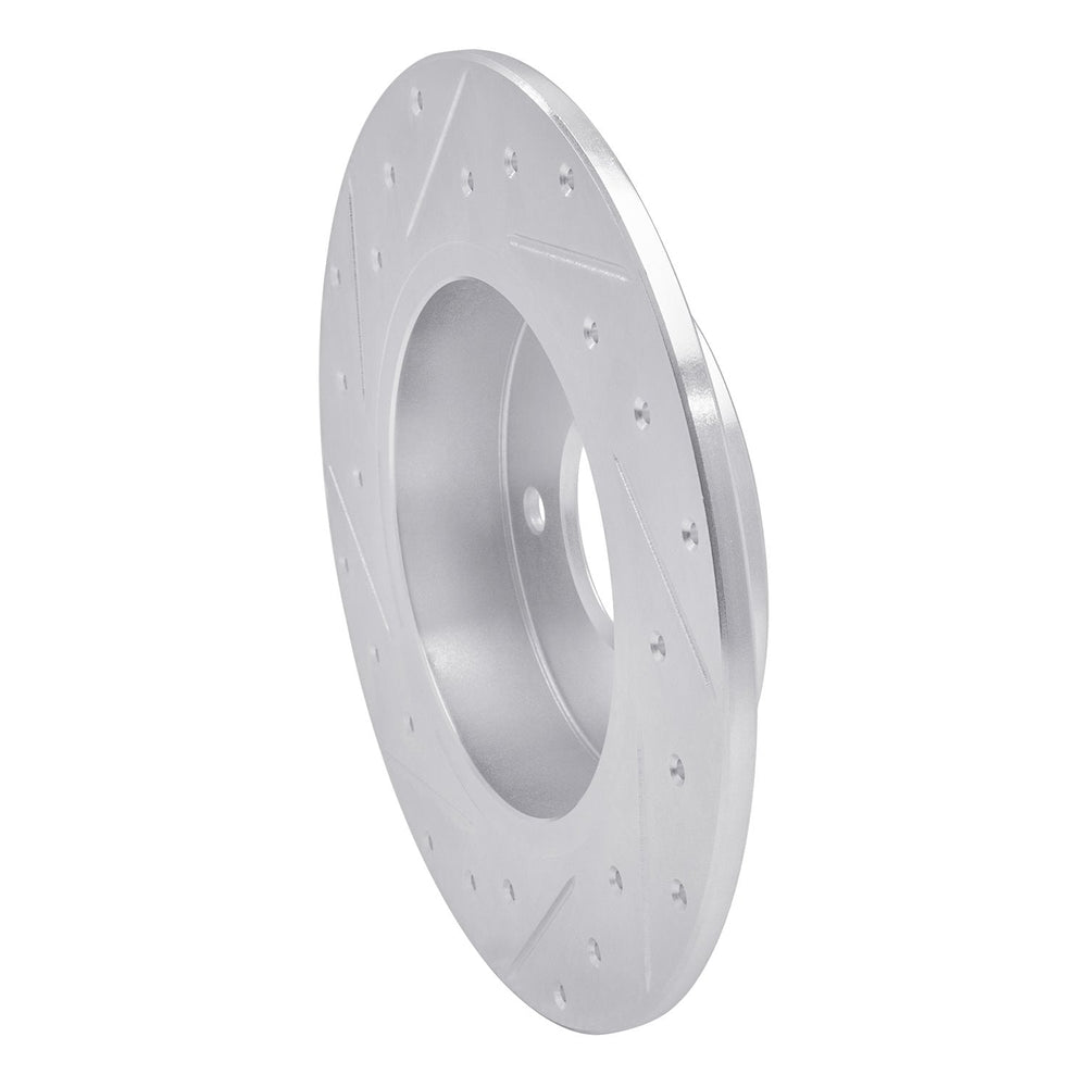 R1 Concepts Brake Rotor Drilled and Slotted Silver Fits Nissan Sentra