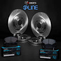 R1 Concepts E- Line Series Brake Rotor with Ceramic Brake Pads Hdw Fits Ford Taurus