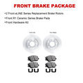 R1 Concepts E- Line Series Brake Rotor with Ceramic Brake Pads Hdw Fits Ford Taurus