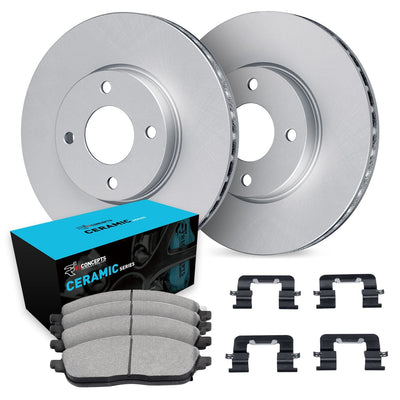 R1 Concepts Brake Rotor- Carbon Coated with Ceramic Pads Hdw