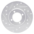 R1 Concepts Brake Rotor Drilled and Slotted Silver Fits Toyota Carina