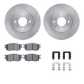 R1 Concepts E- Line Series Brake Rotor with Ceramic Brake Pads Hdw Fits Dodge Attitude