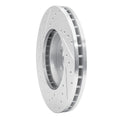 R1 89-96 Nissan 300ZX Front Right Drilled & Slotted Black Brake Rotor