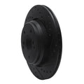 R1 00-06 BMW M3 Rear Right Drilled & Slotted Black Brake Rotor
