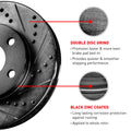R1 Concepts Brake Rotor- D/S - Black Fits Honda Prelude