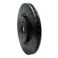 R1 2012-2025 Dodge Durango Front Left Drilled & Slotted Black Brake Rotor