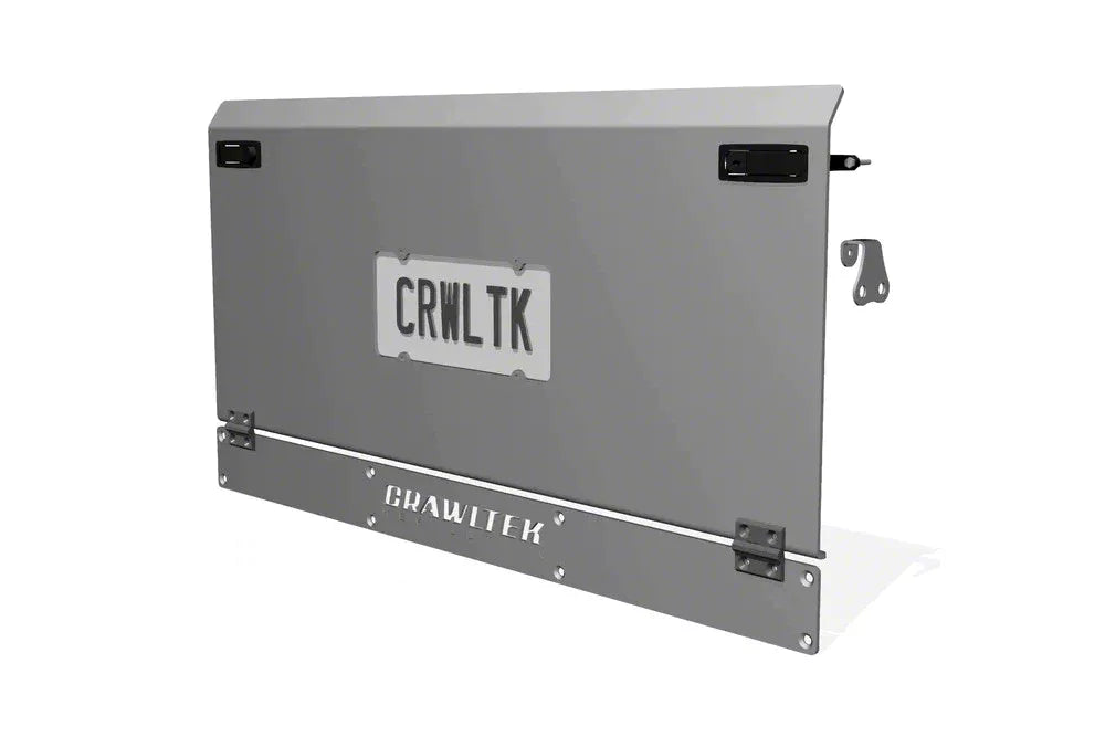 Crawltek 1987-2006 Jeep Wrangler YJ/TJ Tailgate Drop Down w/ Molle Rack - TJ39001