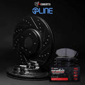 R1 eLINE Series Brake Rotors - D/S - Black - Perf Off-Road/Tow Pads - Hdw