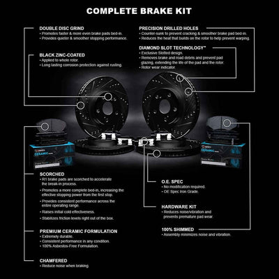 R1 Concepts Disc Brake Kit Fits Honda CR-V