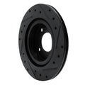 R1 16-25 Dodge Attitude (Mexico) Front Left Drilled & Slotted Black Brake Rotor