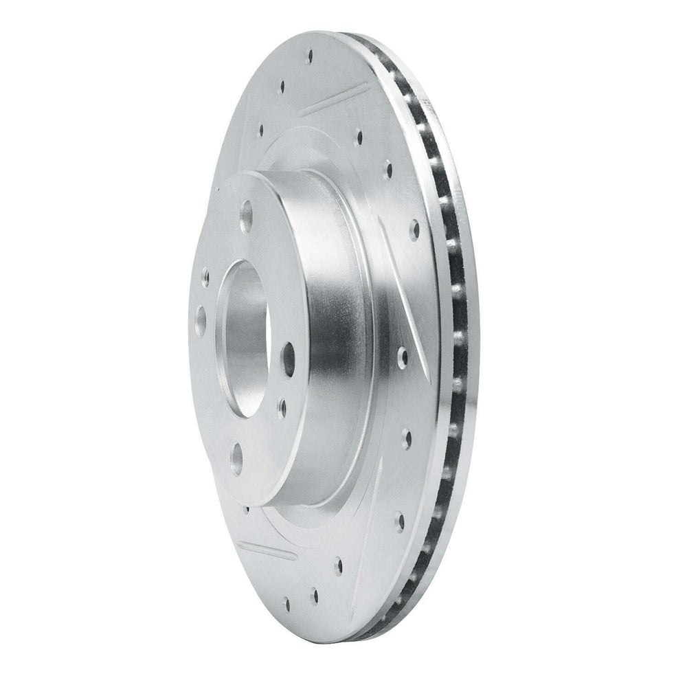 R1 16-25 Dodge Attitude (Mexico) Front Left Drilled & Slotted Black Brake Rotor