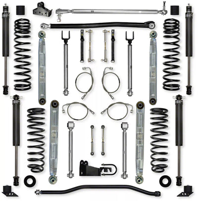 0718 WRANGLER JKU 4DR 4.5IN X FACTOR PRO ALUM SYS W/ PB+J LOWER CONTROL ARMS
