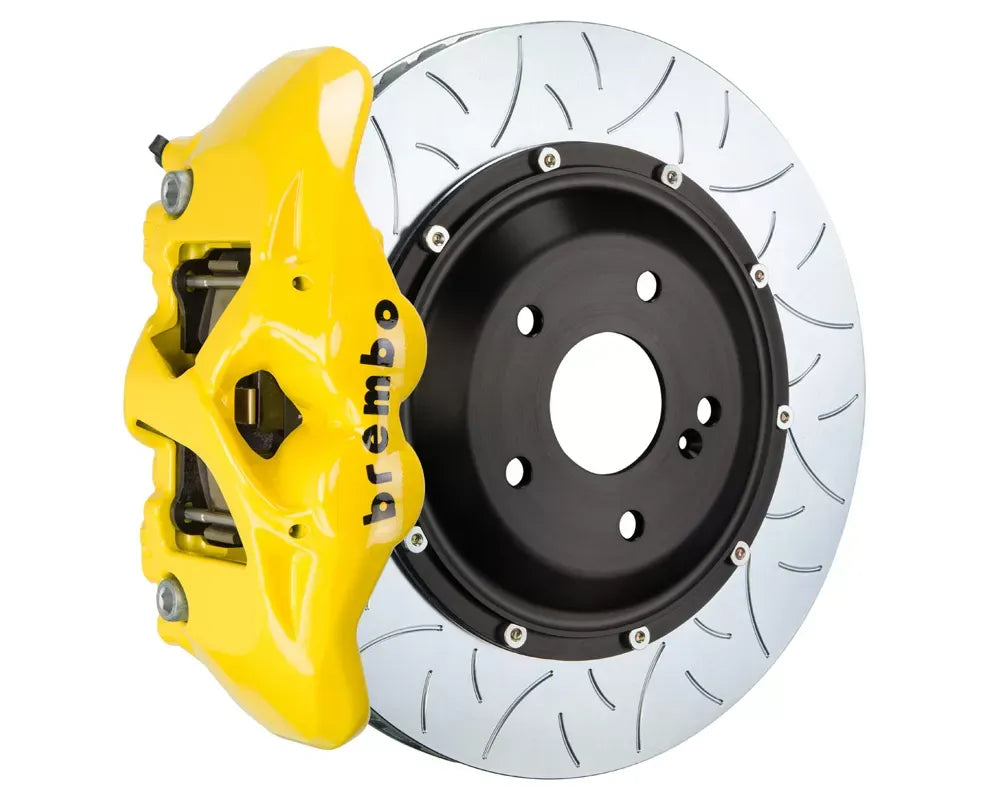 Brembo 08-15 Land Cruiser/LX570 Rear GT BBK 4 Piston Cast 380x28 2pc Rotor Slotted Type3- Yellow