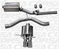 2.5 Inch Cat-Back Sport Single Rear Exhaust 3.0 Inch Polished Tips 00-2002 Audi S4 B5 2.7T Stainless