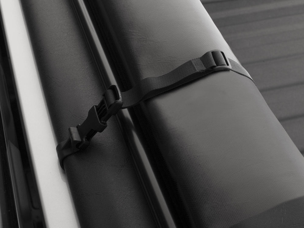 Black Roll Up Truck Bed Cover Toyota Tundra 2022 + Double cab; 8.1 bed; with deck rail