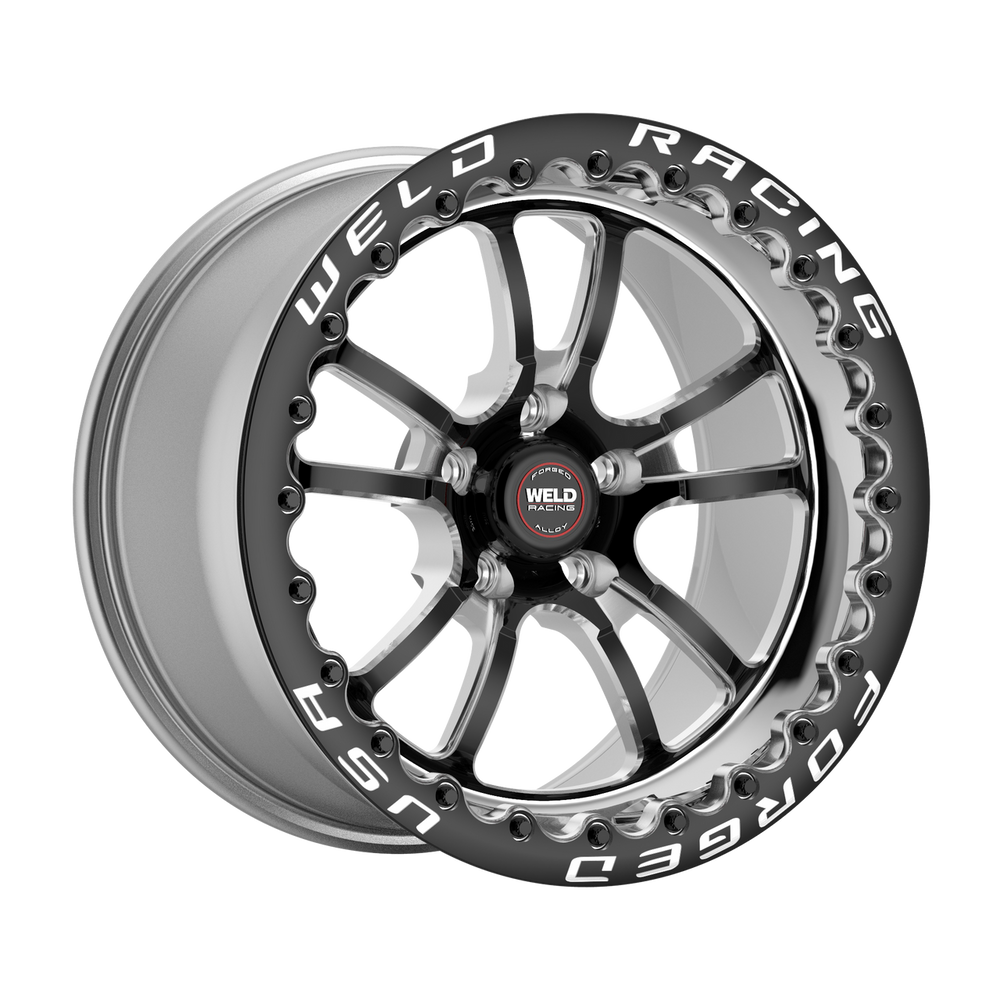 Weld S70 RT-S 17x10in / 5x115 BP / 6.7in. BS - Black Center - Polished Shell Wheel