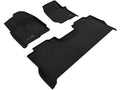 1724 F250/350/450/550 CREW CAB BENCH SEATS ROW 1&2 FLOOR MAT BLACK