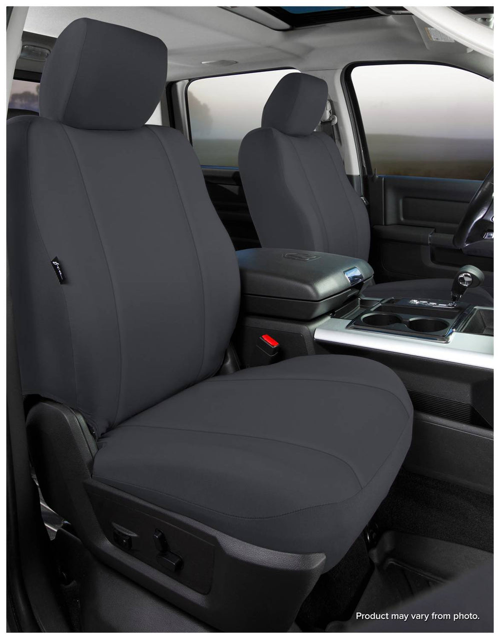 19C SILVERADO/SIERRA 1500/2500/3500 DURA TECH PRO FRONT BUCKET SEAT COVER BLACK