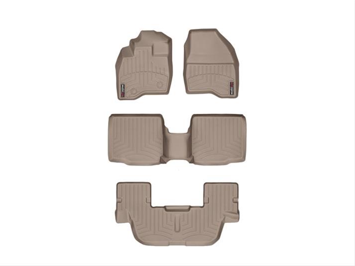 WeatherTech Tan Front Rear and Rear Floorliners Fits -20-16 Explorer 457041-45359-4-3