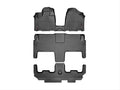 WeatherTech Black Front Rear and Rear Floorliners - Over The Hump Fits -20-16 Chrysler Dodge 445621-44141-2-3