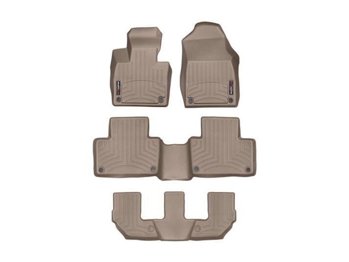WeatherTech Tan Front Rear and Rear Floorliners Fits -25-26 Infiniti Nissan 451905-1-2-3