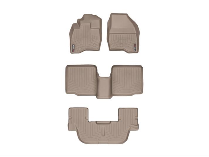 WeatherTech Tan Front Rear and Rear Floorliners Fits -20-19 Explorer 459811-45359-2-3