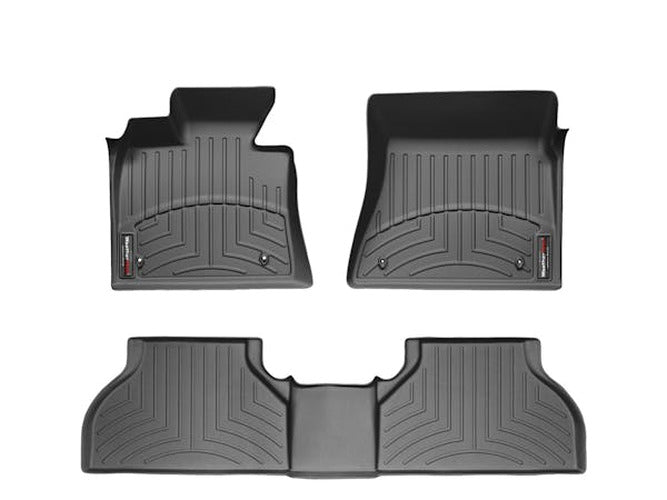 WeatherTech Black Front Rear and Rear Floorliners Fits -20-16 Town Country 444211-44141-2-3