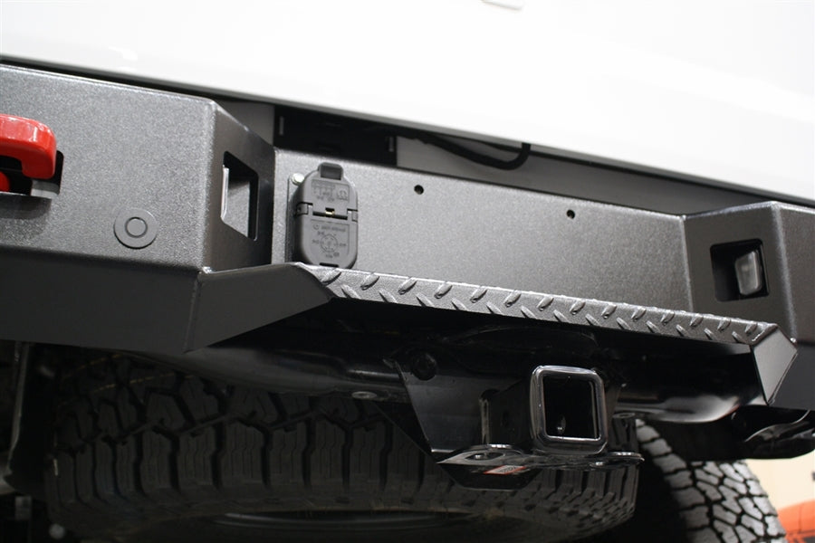 Rock Hard 4x4 Patriot Series Rear Bumper non Tire Carrier OEM Hitch for Jeep Gladiator JT 2020 - Current [RH-80302]