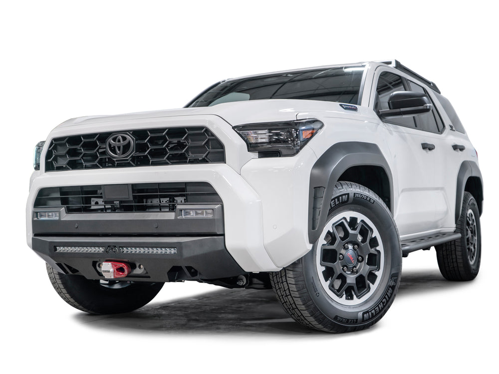 25C 4RUNNER SEMI HIDDEN WINCH MOUNT FRONT BUMPER MATTE FINISH