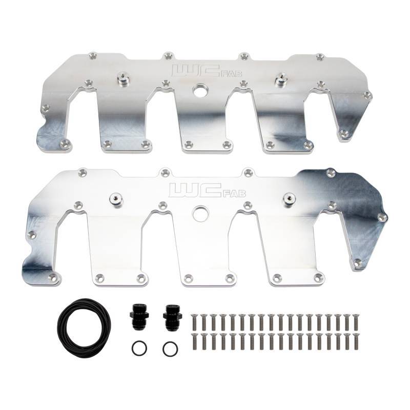 Wehrli 11-16 Chevrolet 6.6L Duramax LML Billet Upper Valve Cover Set - Red
