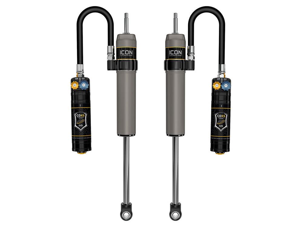 2025 Toyota 4Runner 0-3 Inch Lift Rear V.S. 2.5 Aluminum Series Shock Absorbers Remote Reservoir W/ CDXS Pair Icon Vehicle Dynamics