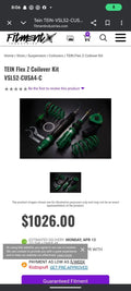 Tein 06-10 Scion tC (ANT10L) Flex Z Coilovers