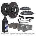 EBC Racing 02-09 Nissan 350Z 3.5L Anodized Apollo-6 Calipers 355mm Rotors Front Big Brake Kit