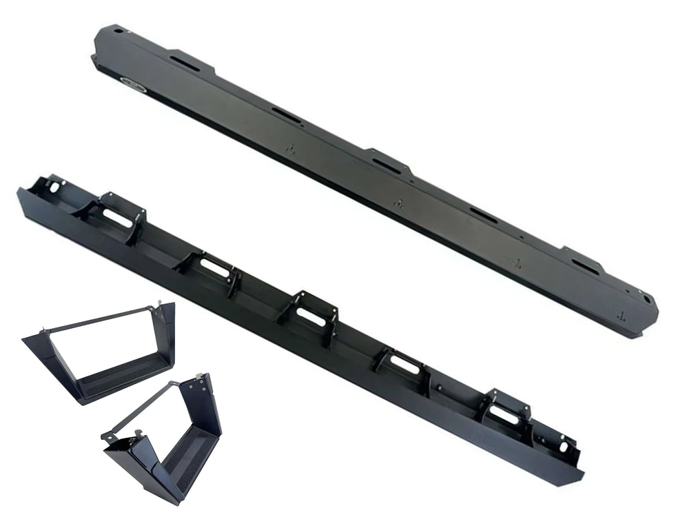 Rock Slide 20-25 Jeep Gladiator Low Profile Slider and 7in Steps Combo Kit