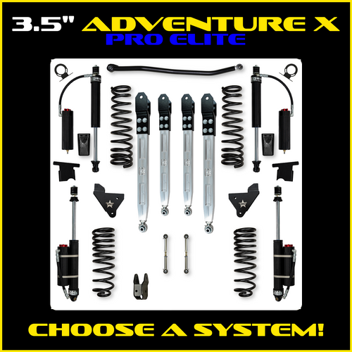 14C RAM 2500 HD 4X4 3.5IN ADVENTURE X PRO ELITE SYSTEM W/2 5/8 RR SHOCKS FRONT/REAR LIFT KIT
