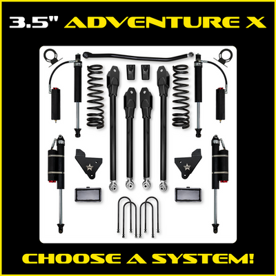 13C RAM 3500 HD 4X4 3.5IN ADVENTURE X SYSTEMW/ 2 5/8 RR SHOCKS FRONT AND REARLIFT KIT