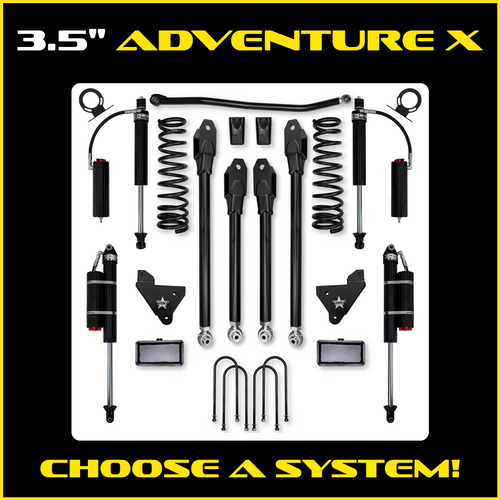 13C RAM 3500 HD 4X4 3.5IN ADVENTURE X SYSTEMW/ 2 5/8 RR SHOCKS FRONT AND REARLIFT KIT