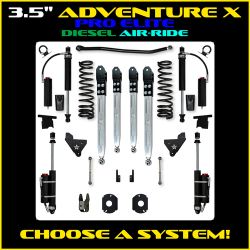 14C RAM 2500 HD 4X4 3.5IN ADVENTURE X PRO ELITE SYSTEM W/2 5/8 RR SHOCKS FRONT/REAR LIFT KIT