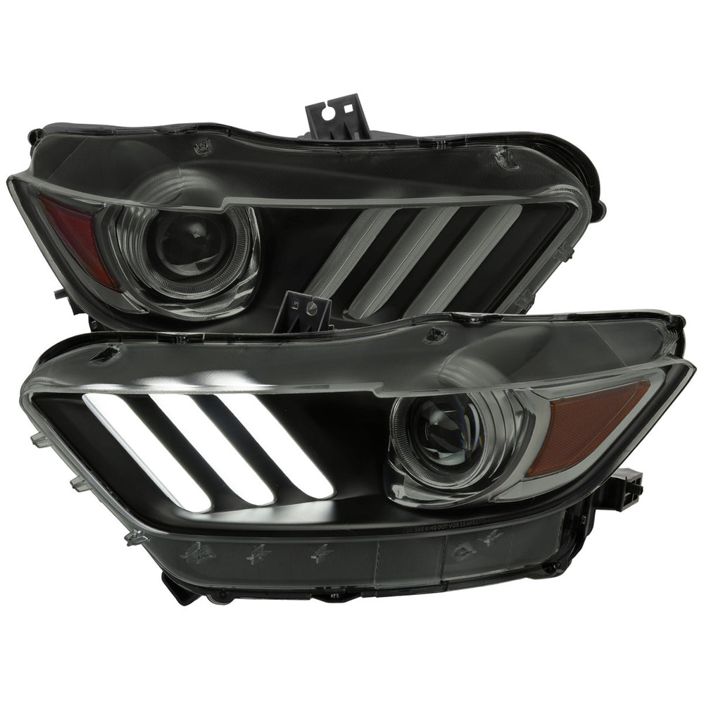 PROJECTOR HEADLIGHTS WITH MATTE BLACK HOUSING AND SMOKED LENS