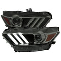PROJECTOR HEADLIGHTS WITH MATTE BLACK HOUSING AND SMOKED LENS