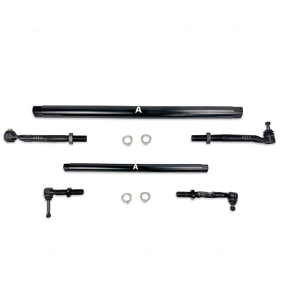 Apex Chassis Heavy Duty ProLock Black Aluminum Tie Rod and Drag Link Assembly Fits: 17-25 F-250/F-350 Super Duty Apex Chassis KIT375-BLK
