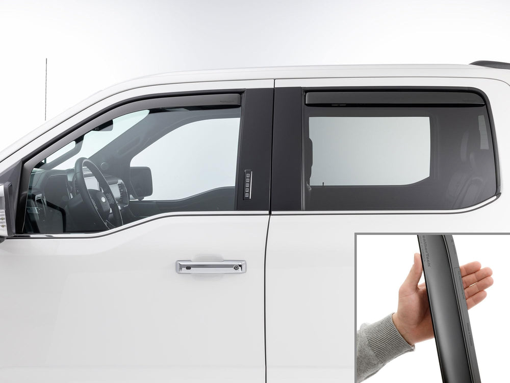 WeatherTech Matte Black Front Rear Side Window Deflectors Fits -23-26 Ford 801025IMB-81765IMB