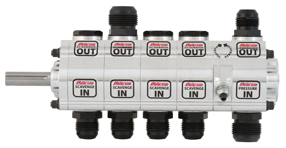 Peterson Fluid Systems R4 5-Stage Oil Pump - Right Side Mount - Rear Drive Drag - Front Pressure