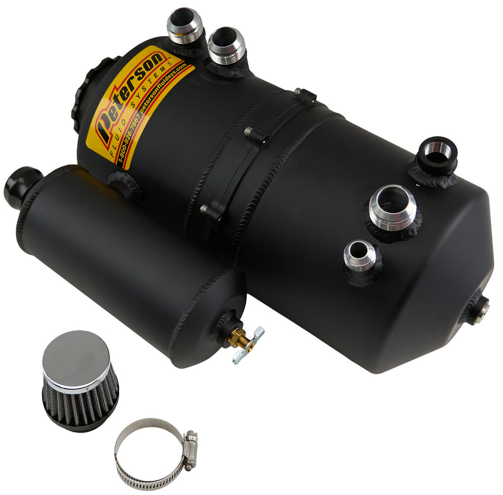 Peterson Fluid Systems Tank Drag 2.3 Gallon -16AN Dual Return w/ Catch Can