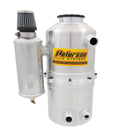 Peterson Fluid Systems Tank Drag 2.3 Gallon Single Return -20AN w/ Catch Can