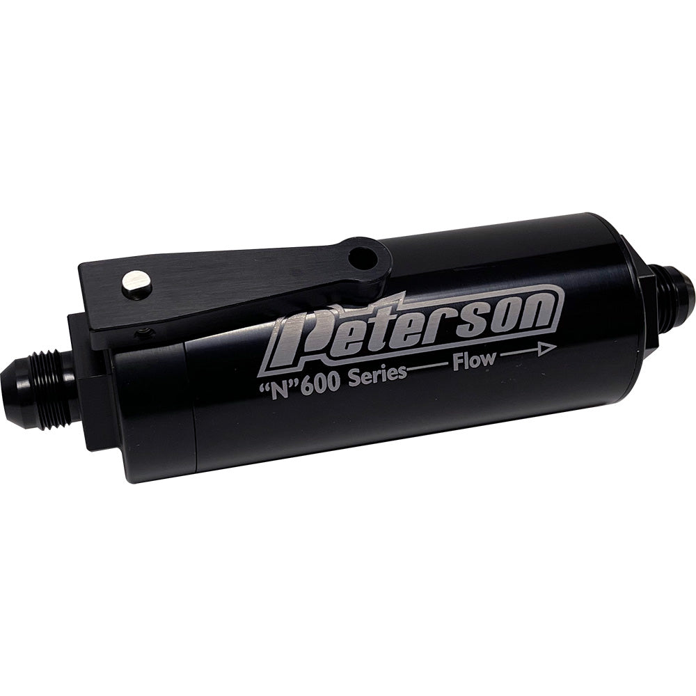Peterson Fluid Systems Fuel Filter -8AN 60 Micron Ball Valve