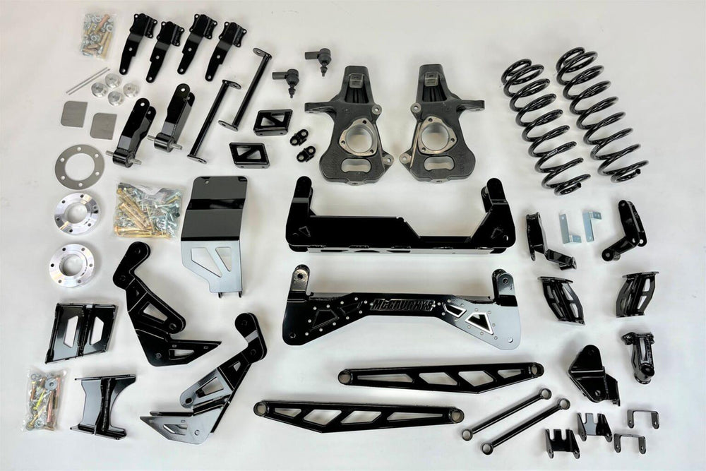 2015-20 GM SUV (4WD) 7 LIFT KIT (BLACK SS KIT) Factory AUTO LEVELING SHOCKS w REAR SHOCK EXTENDERS. USE OEM SHOCKS. (1 2 TON GM) NEW PART NUMBER