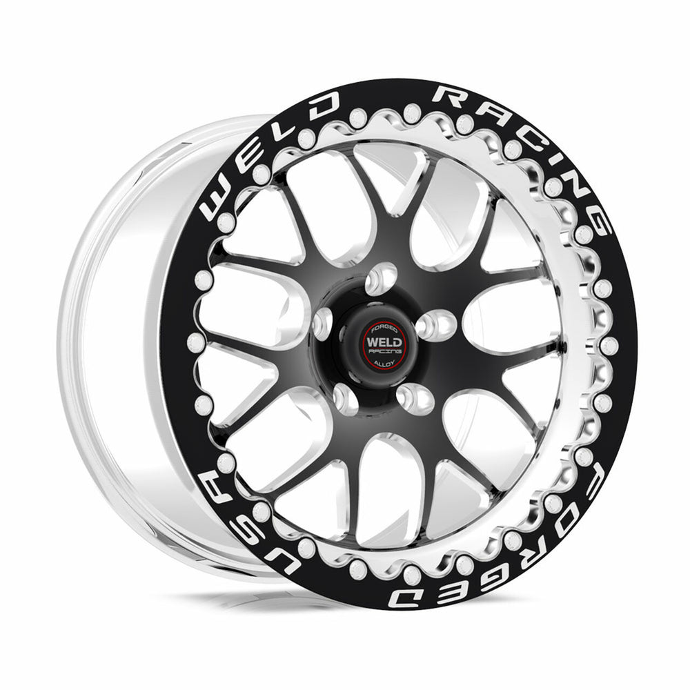 Weld S77 17x10.5 / 5x115mm BP / 5.7in. BS Black Wheel (High Pad) - Black Single Beadlock MT