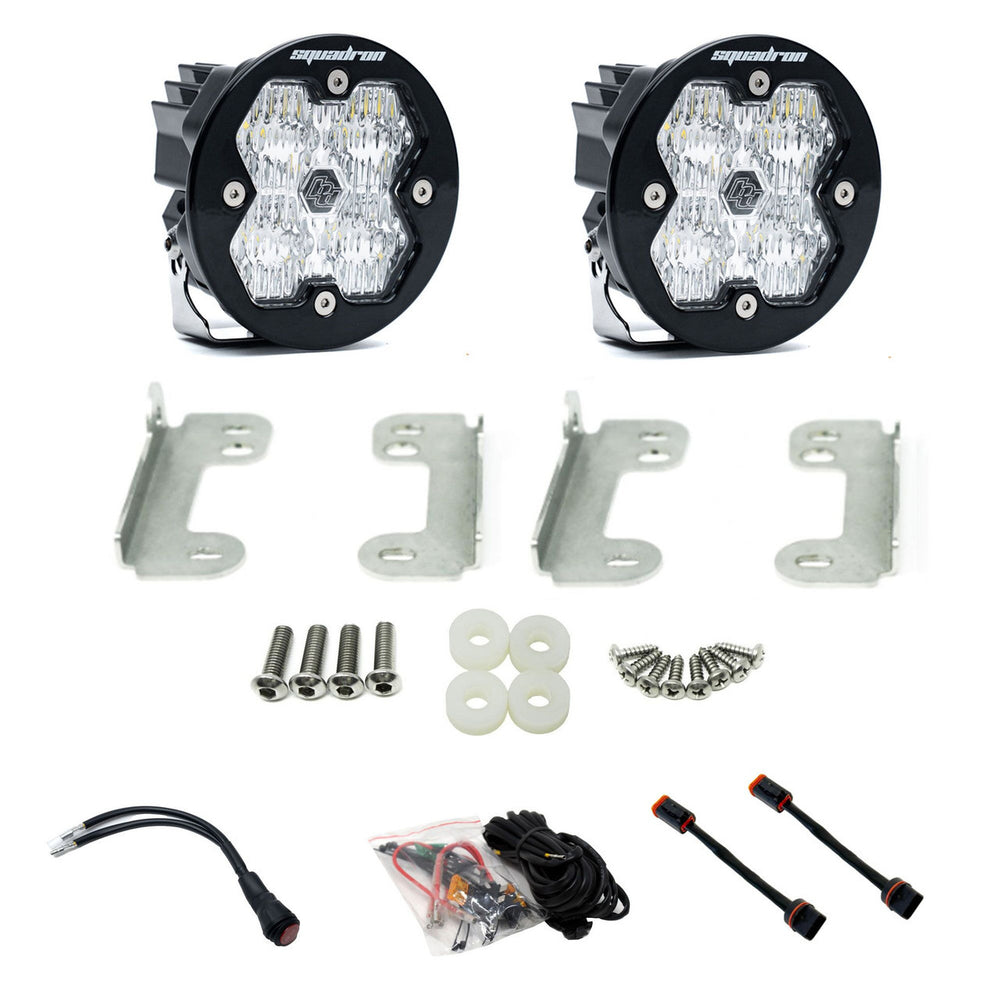 Baja Designs 18-25 JL/JT / 20-25 Gladiator Squadron-R Sport 2.0 Fog Kit OE Sahara Bumper (WC) -Clear