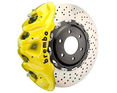 Brembo 23+ L7/L8/L9/Raised Ride Height Front GT BBK 8 Piston Cast 412x38 2pc Drilled - Yellow